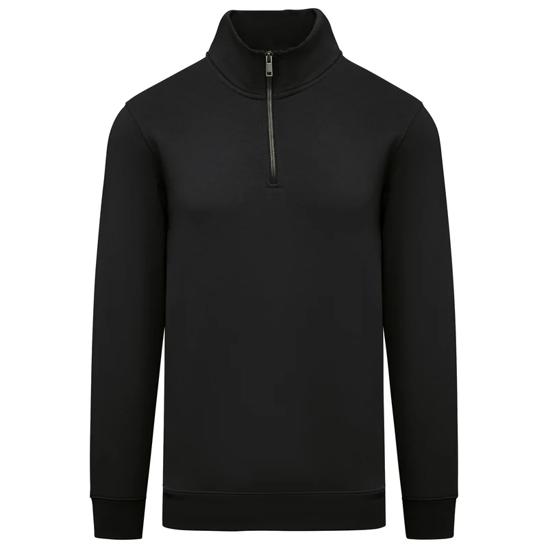 Sweat-shirt écoresponsable à col montant zippé