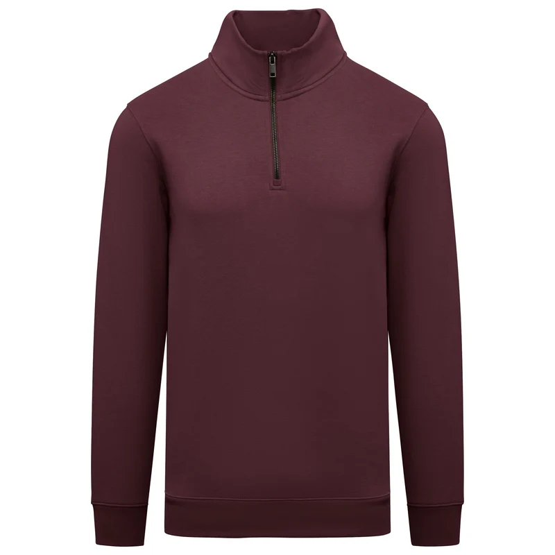 Sweat-shirt écoresponsable à col montant zippé