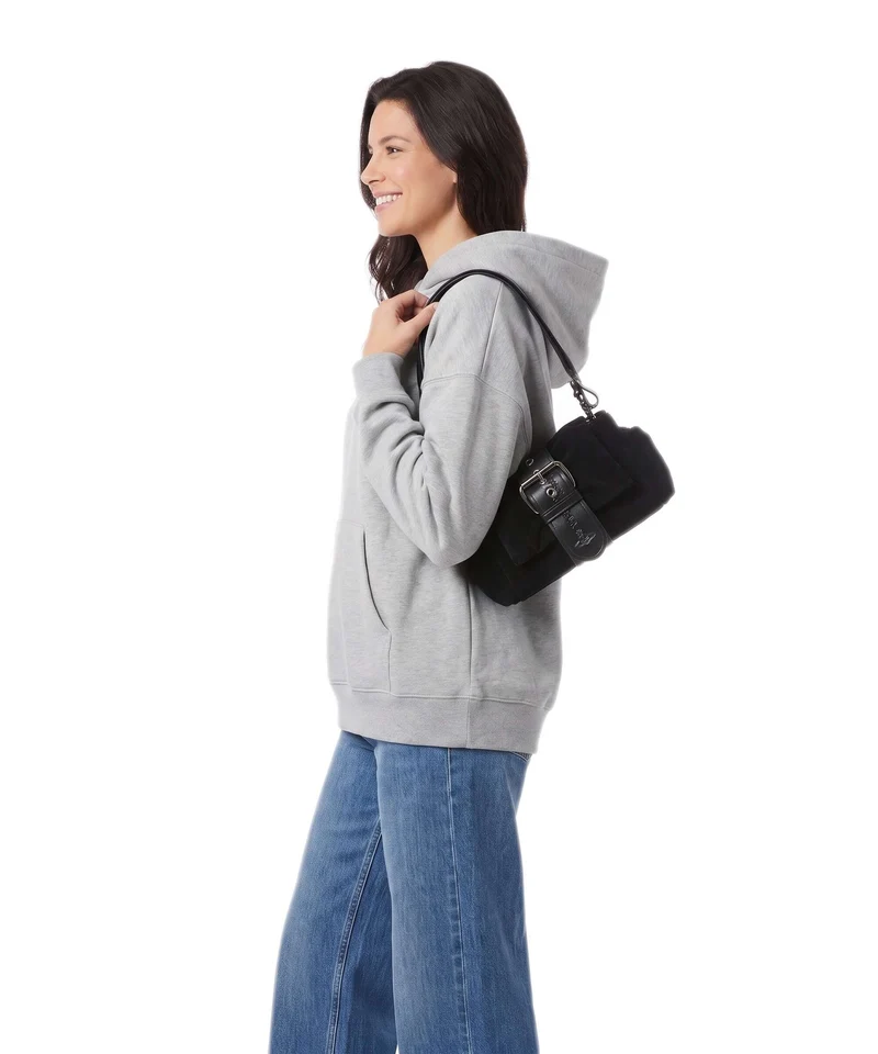 Vivienne Westwood Hazel Treasure Suede Sac porté épaule black