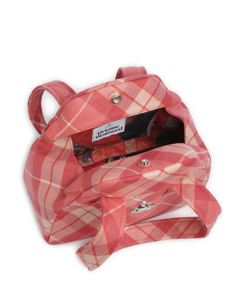 Vivienne Westwood Archive Wool Tartan Medium Sac porté épaule fraser pink