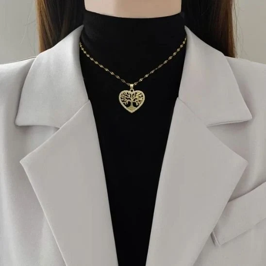 Collier Arbre De Vie Cœur, Pendentif Pour Femme | Spirituel