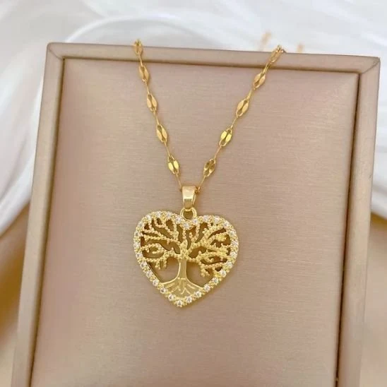 Collier Arbre De Vie Cœur, Pendentif Pour Femme | Spirituel