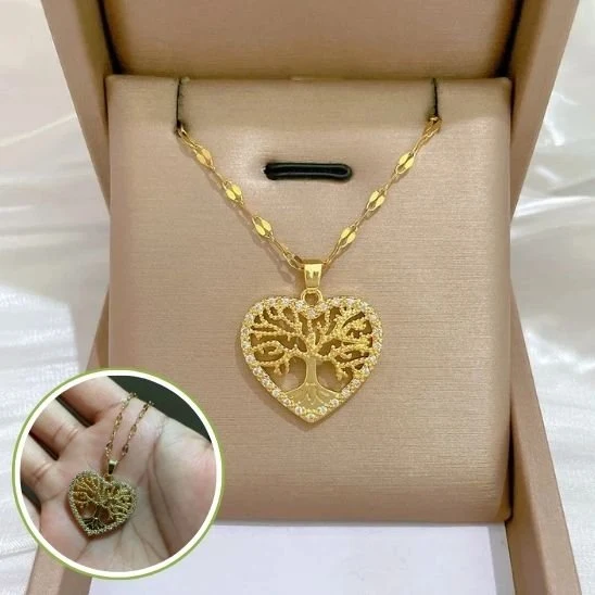 Collier Arbre De Vie Cœur, Pendentif Pour Femme | Spirituel