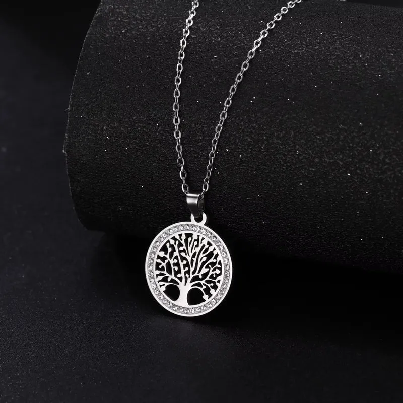 Collier Arbre De Vie Argenté | Étincelant