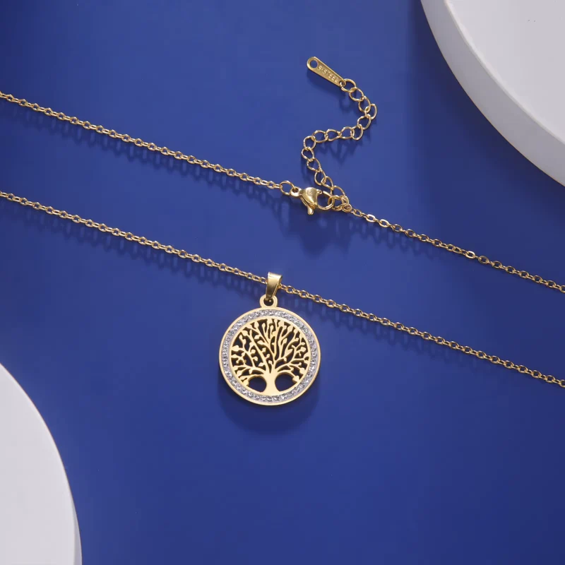 Collier Arbre De Vie Doré | Harmonie Naturelle