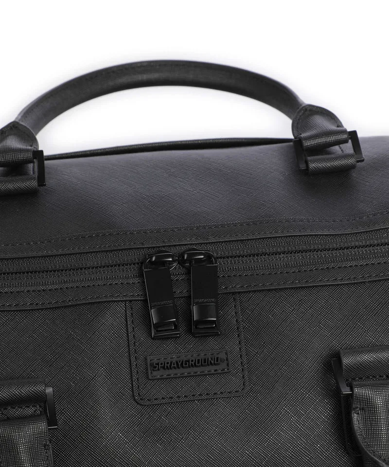 Sprayground Blacked Out Embossed Gold Tooth Sac week-end black