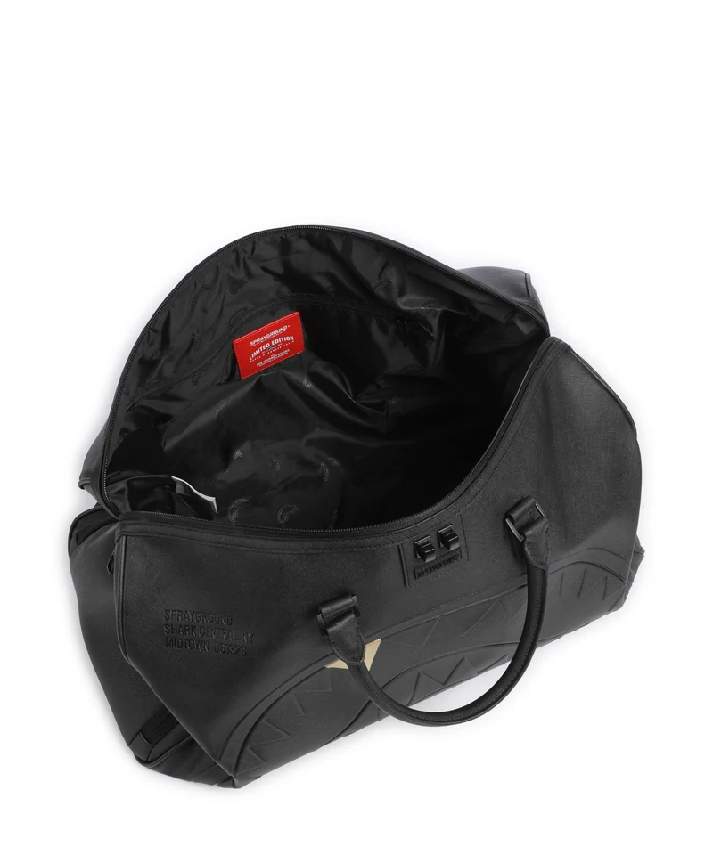 Sprayground Blacked Out Embossed Gold Tooth Sac week-end black