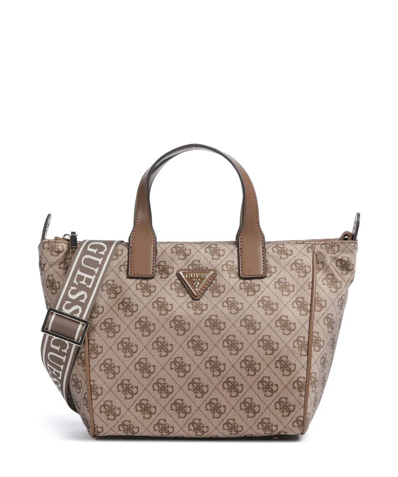 Guess Adrian Logo Small Sac à main latte logo