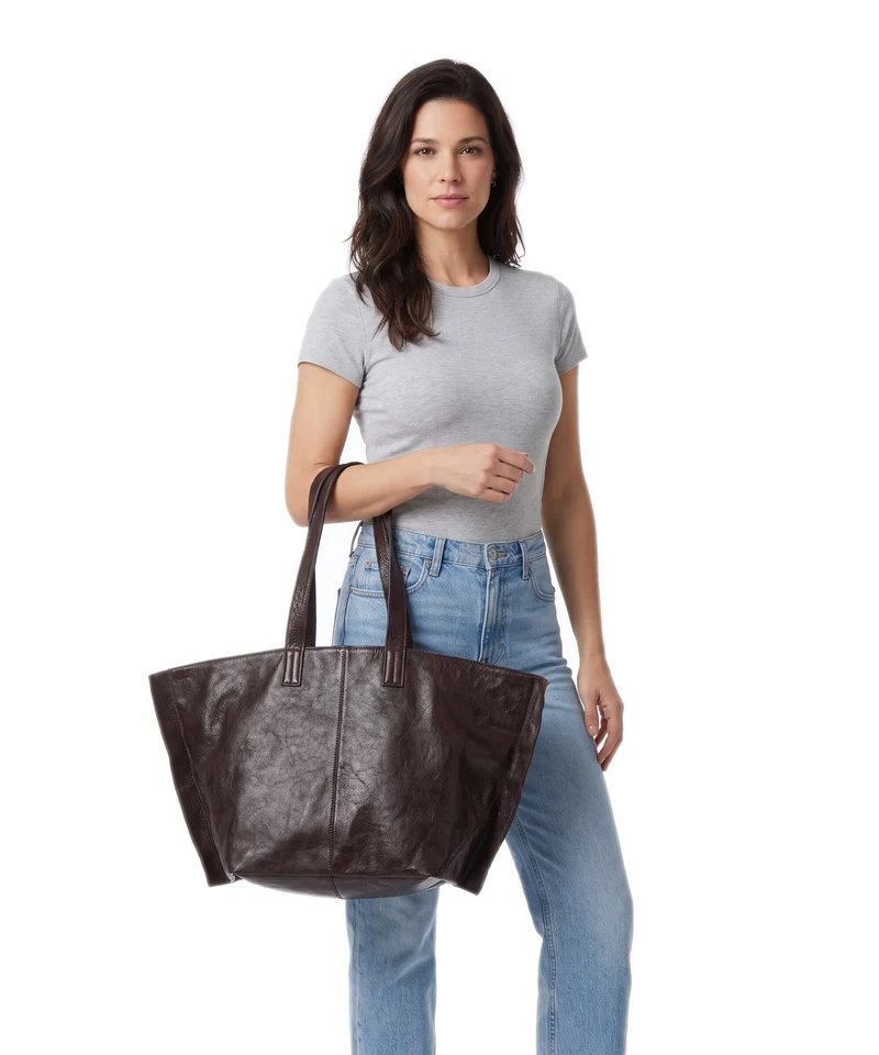 AllSaints Lutece Cabas burgundy red