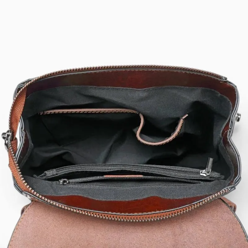 Sac à Dos Cuir Femme Vintage à Bandoulière