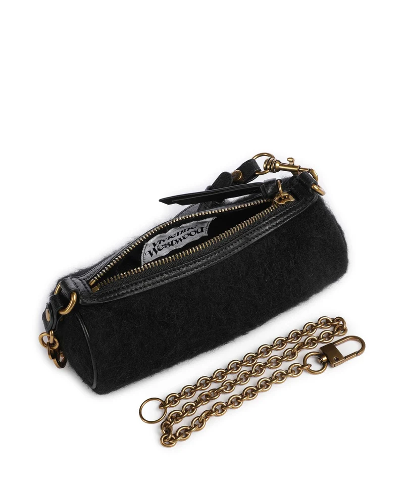 Vivienne Westwood Cindy Mohair Effect Small Sac porté épaule black