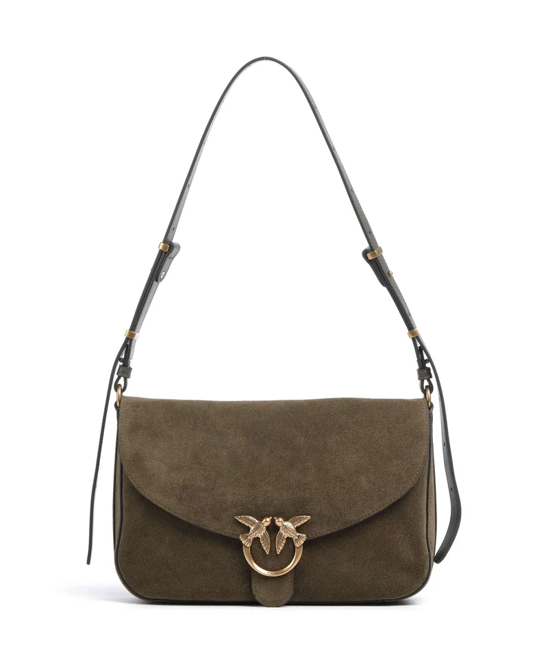 Pinko Love Classic Sac porté épaule militar green/gold