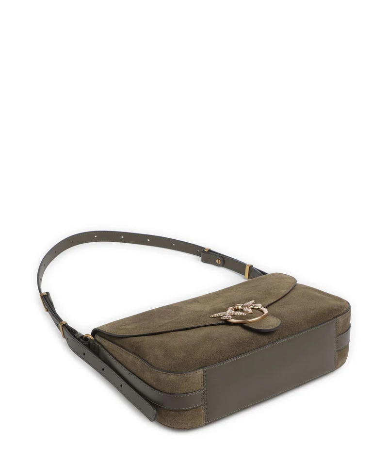 Pinko Love Classic Sac porté épaule militar green/gold