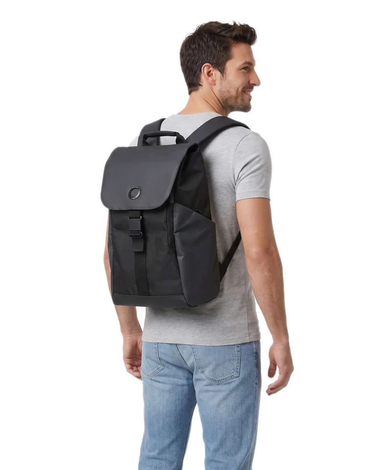 Delsey Paris Securflap Sac à dos d'ordinateur black