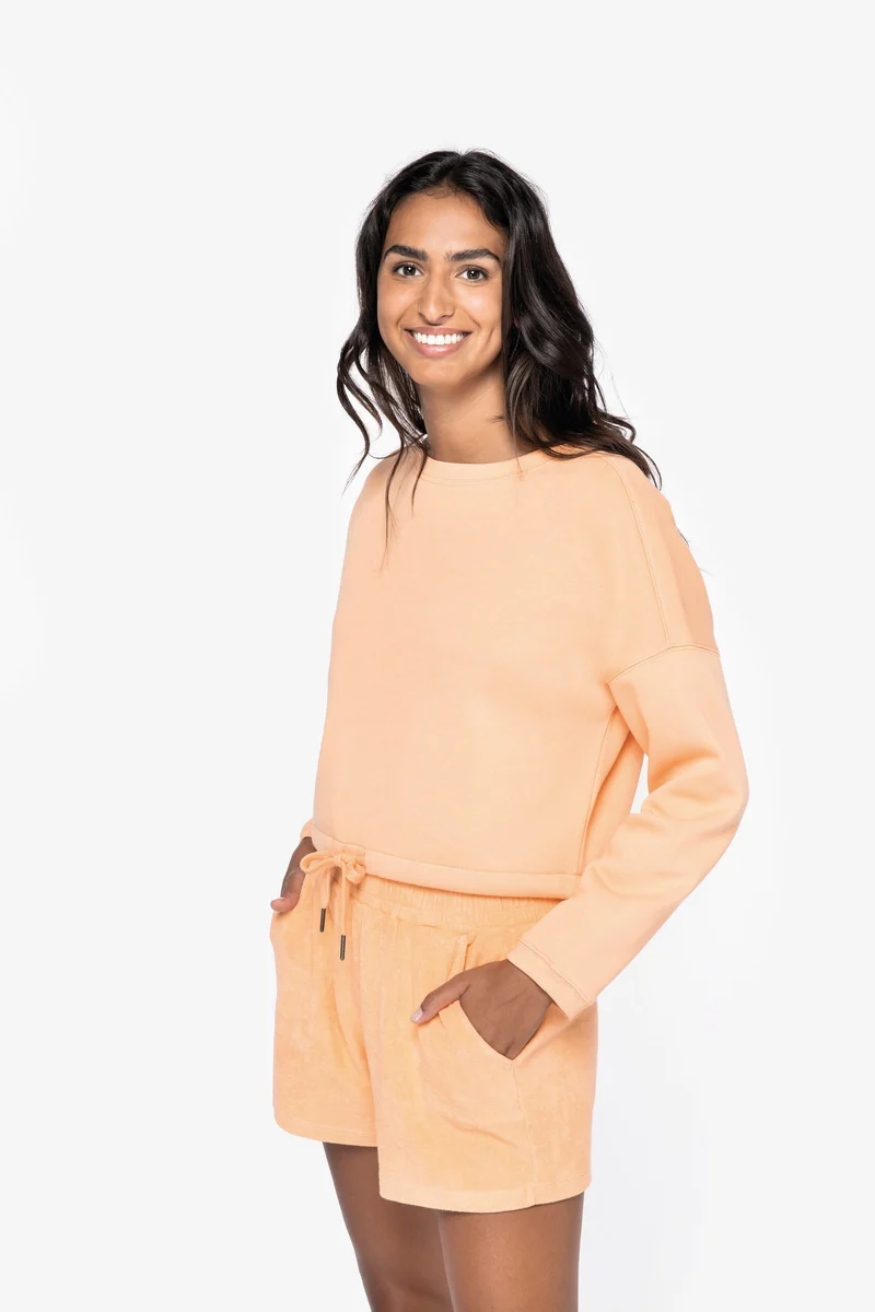 Sweat-shirt écoresponsable à col rond oversize