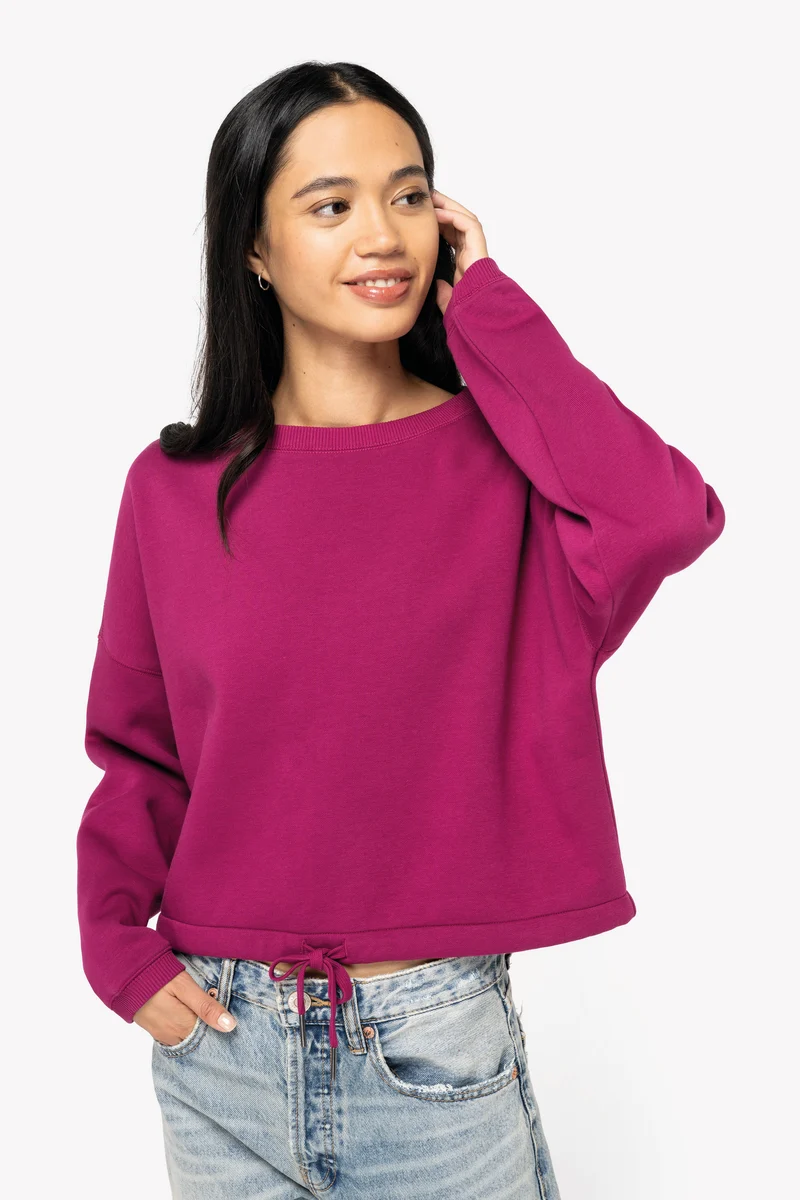 Sweat-shirt écoresponsable à col rond oversize