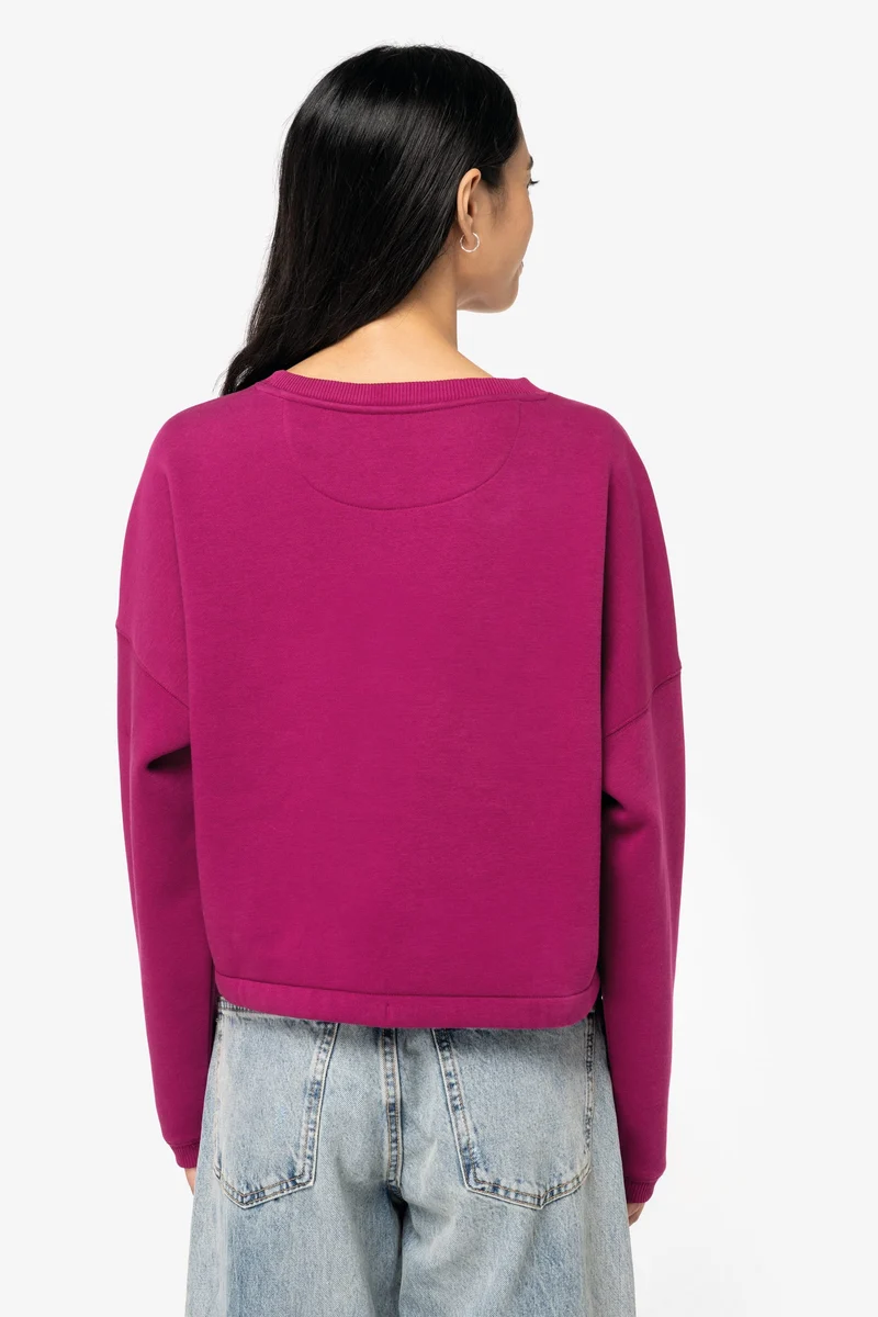 Sweat-shirt écoresponsable à col rond oversize