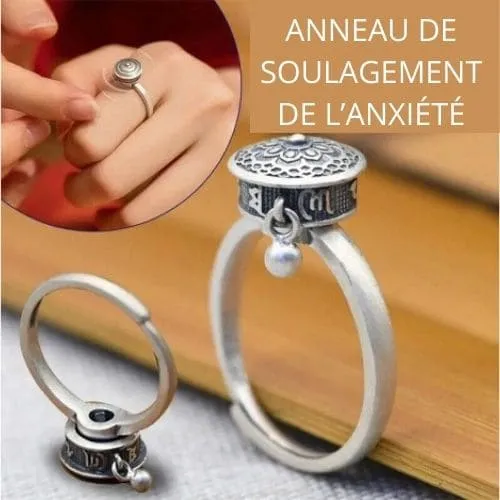 Bague d'Anxiété Rotative Pour Femme Bouddhiste