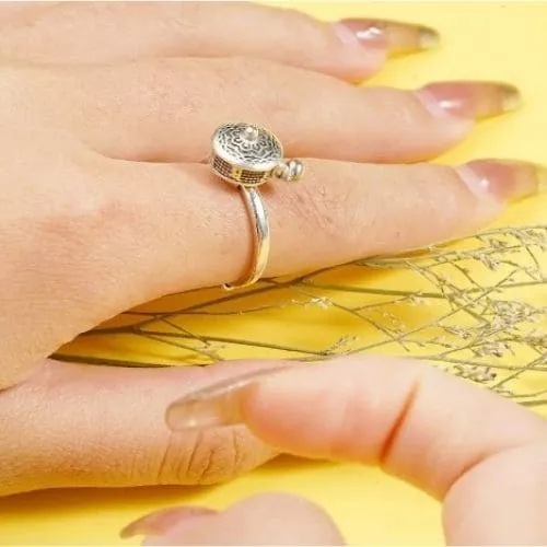Bague d'Anxiété Rotative Pour Femme Bouddhiste