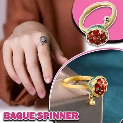 Bague d'Anxiété Rotative Pour Femme Bouddhiste