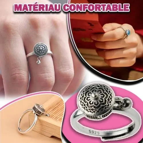 Bague d'Anxiété Rotative Pour Femme Bouddhiste