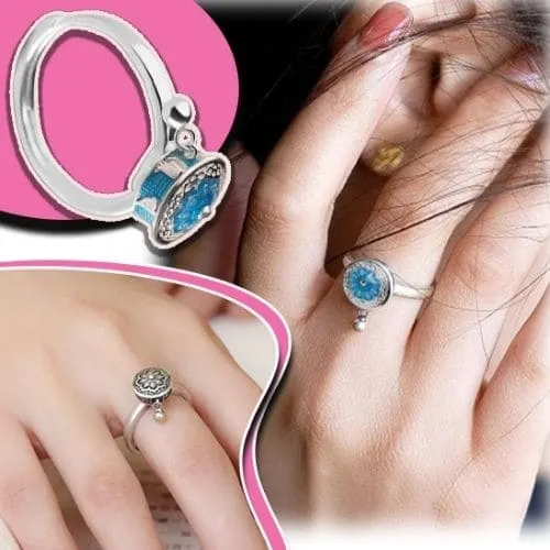 Bague d'Anxiété Rotative Pour Femme Bouddhiste