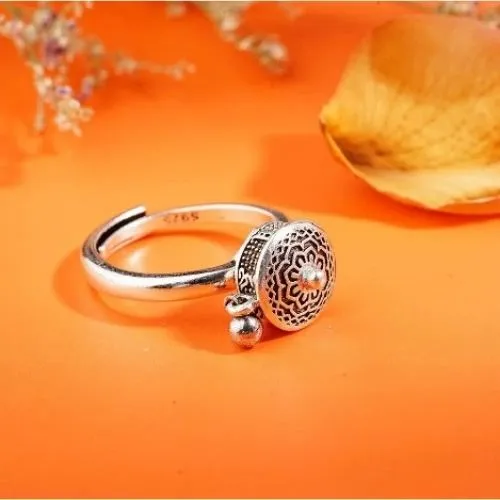 Bague d'Anxiété Rotative Pour Femme Bouddhiste