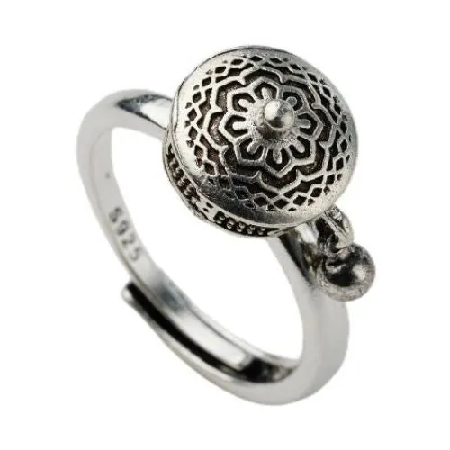 Bague d'Anxiété Rotative Pour Femme Bouddhiste