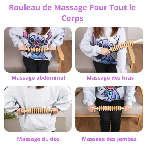 Rouleau de massage en bois anti cellulite | WoodyRol™