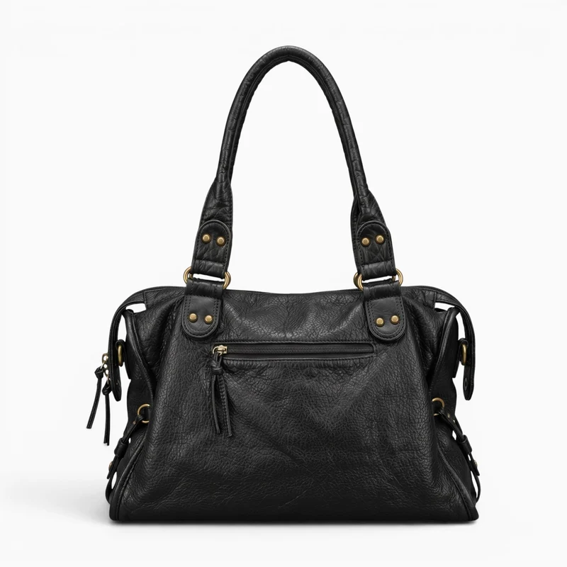 Sac à Main Femme Noir Souple Vintage