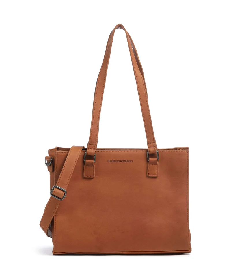 The Chesterfield Brand Wax Pull Up Cow Ellsworth Cabas cognac