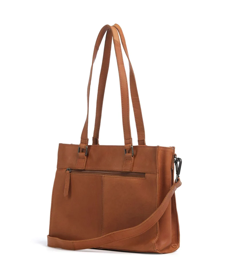 The Chesterfield Brand Wax Pull Up Cow Ellsworth Cabas cognac