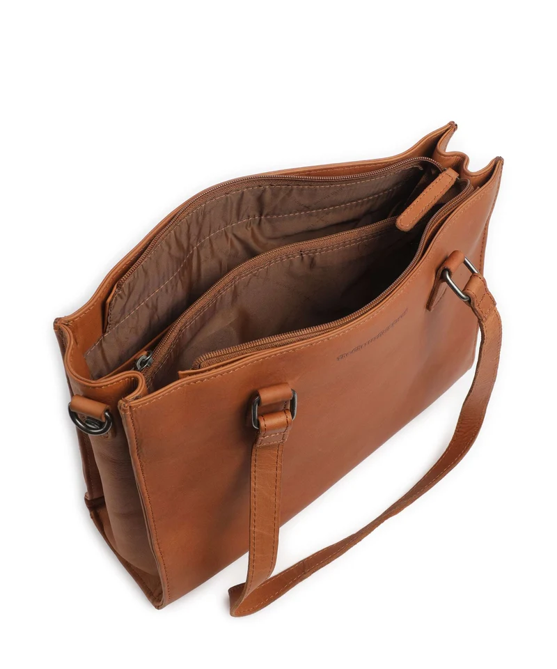 The Chesterfield Brand Wax Pull Up Cow Ellsworth Cabas cognac
