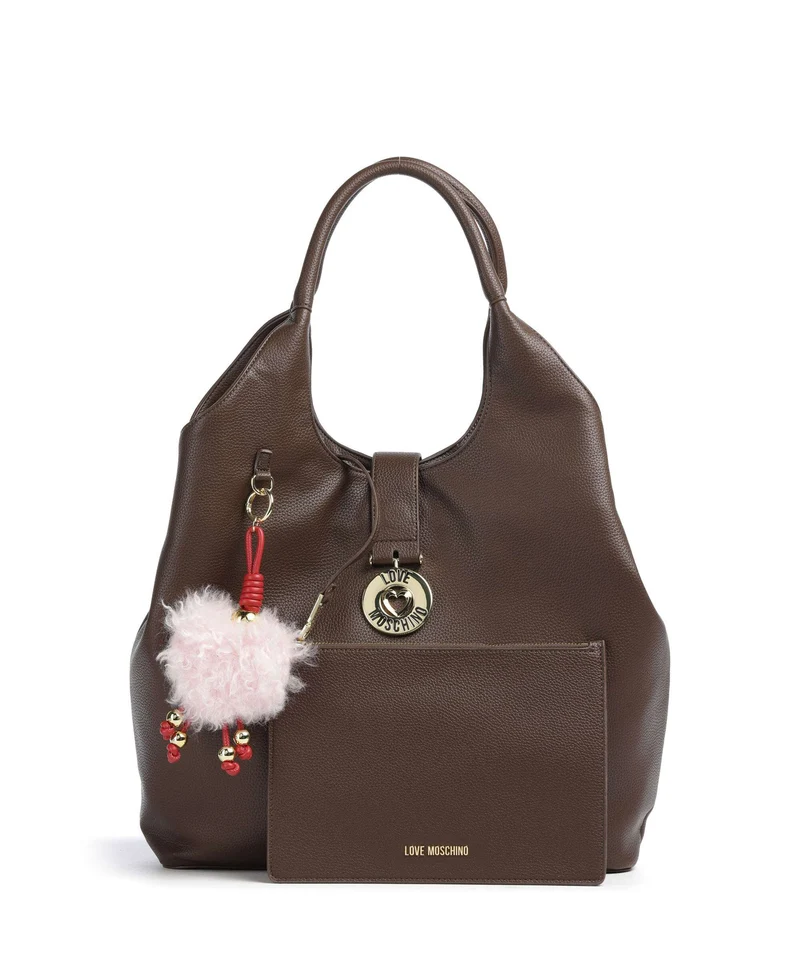Love Moschino Bouncing Heart Cabas cioccolato