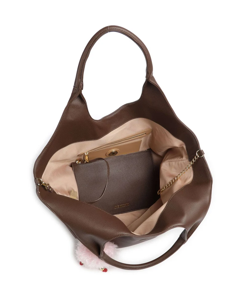 Love Moschino Bouncing Heart Cabas cioccolato