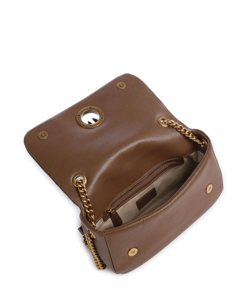Pinko Click Soft Horizontal Chain Sac porté épaule marrone cognac/antique gold