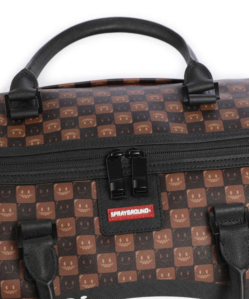 Sprayground Sharks In Paris Wtf Bubble Brown Check Sac week-end brown