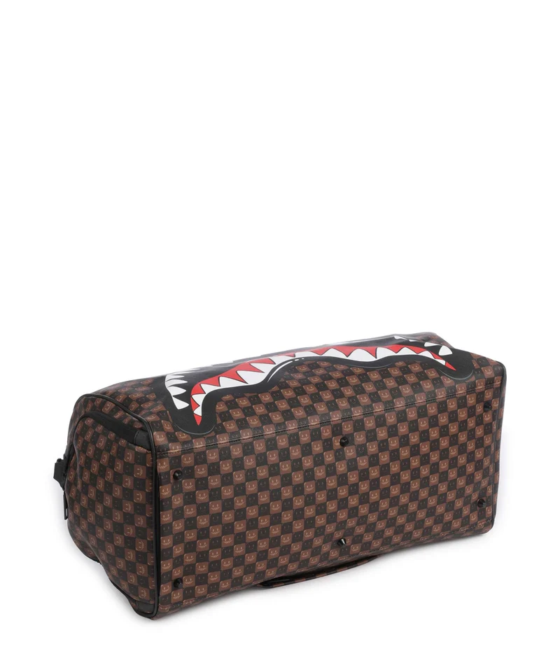 Sprayground Sharks In Paris Wtf Bubble Brown Check Sac week-end brown