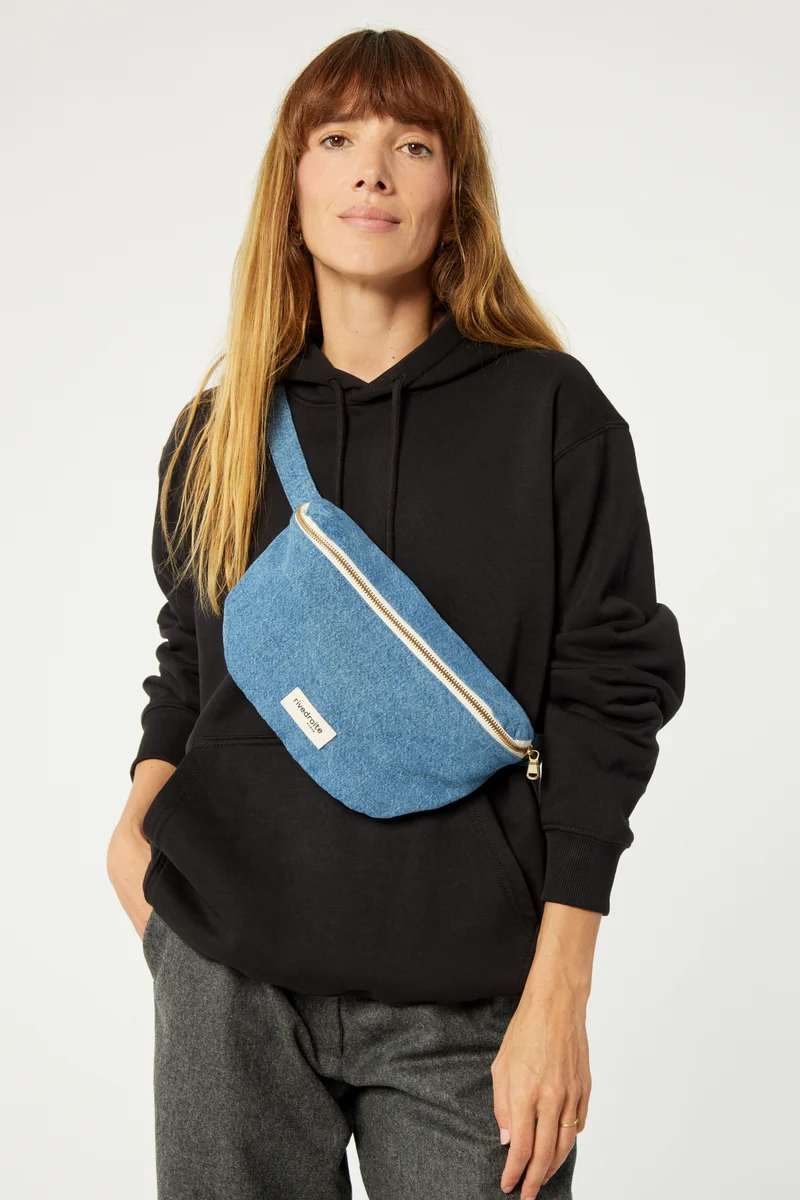 Custine le sac banane - Denim Clair recyclé