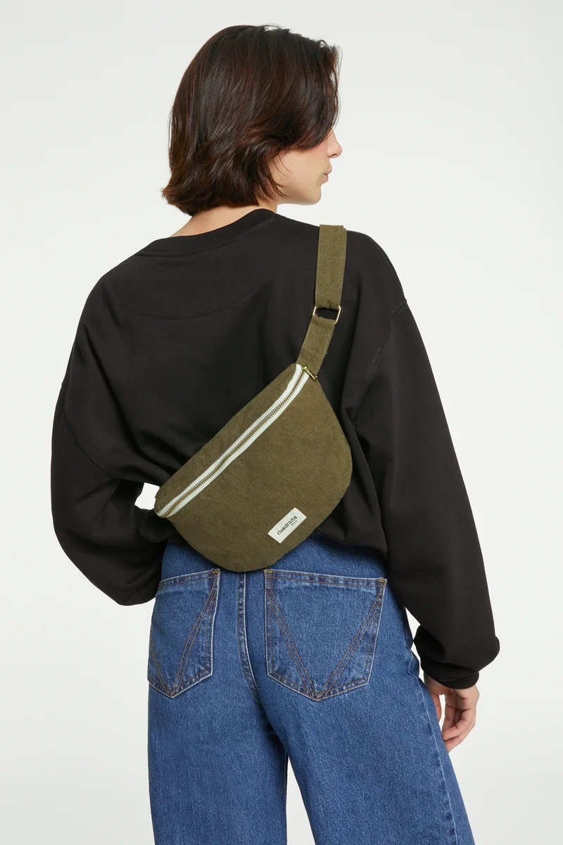 Custine le sac banane - Coton recyclé Kaki