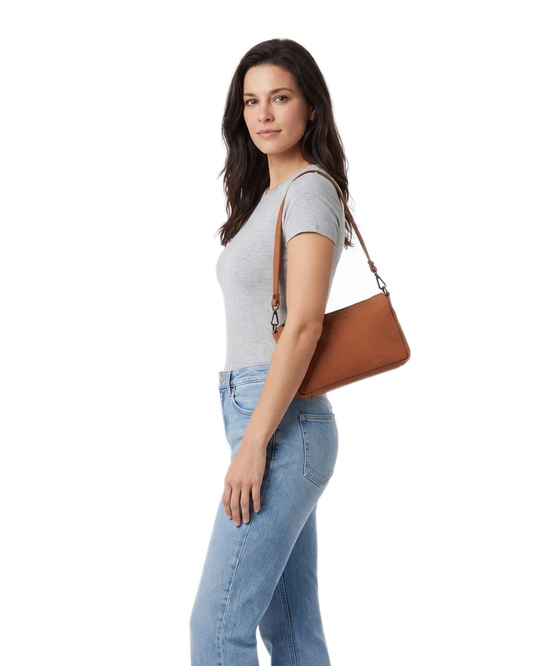 The Chesterfield Brand Wax Pull Up Cow Orinoco Sac porté épaule cognac