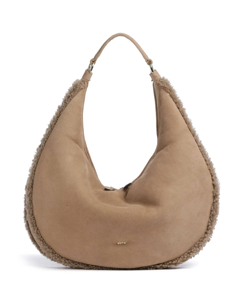Abro Shearling Nana Big Sac fourre-tout cappuccino