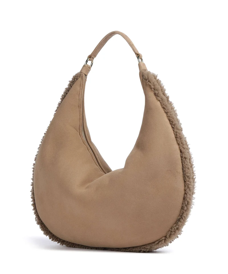 Abro Shearling Nana Big Sac fourre-tout cappuccino