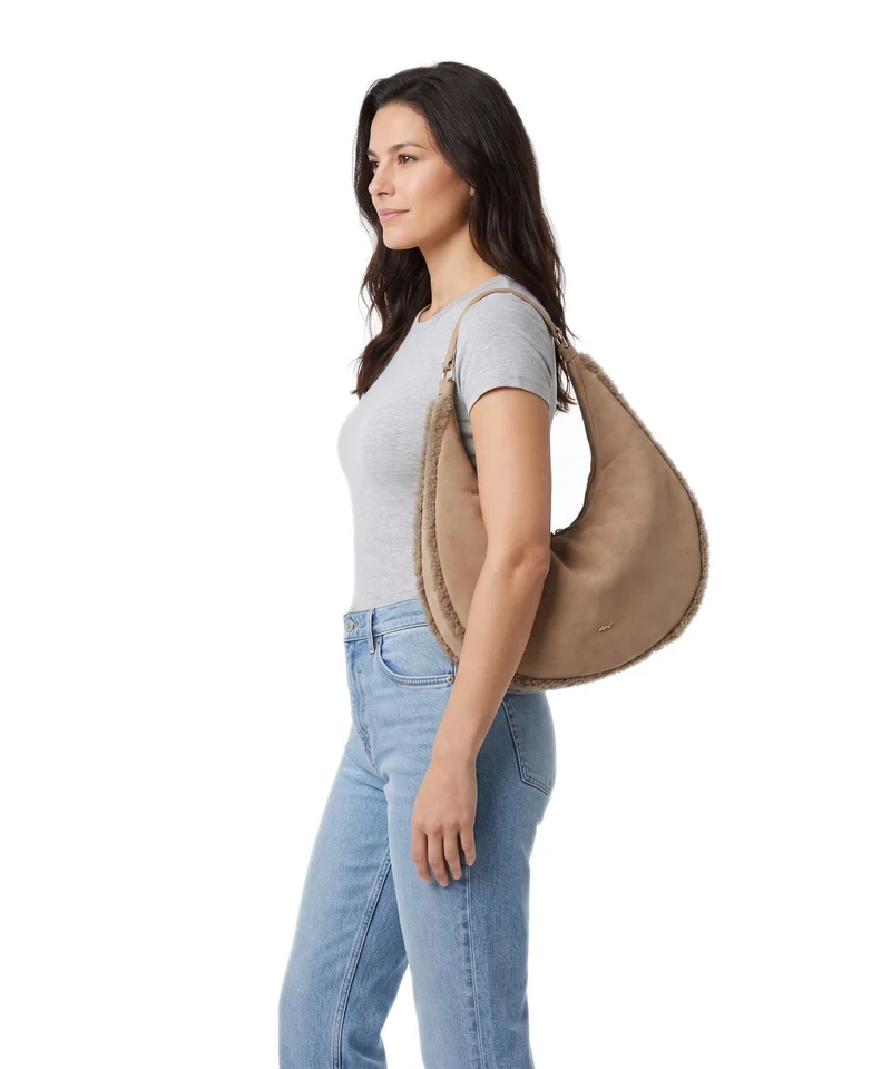 Abro Shearling Nana Big Sac fourre-tout cappuccino