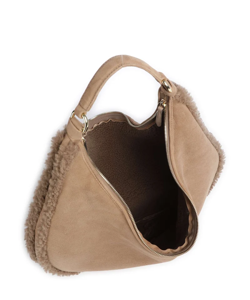 Abro Shearling Nana Big Sac fourre-tout cappuccino