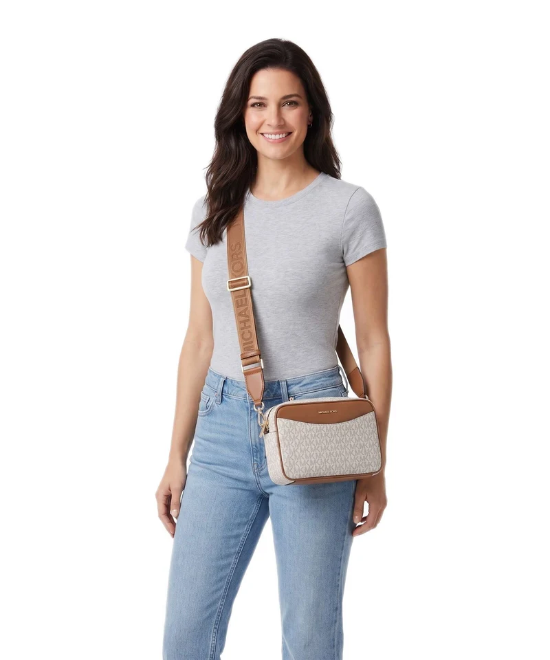 Michael Kors Bev Large Sac bandoulière vanilla/acorn
