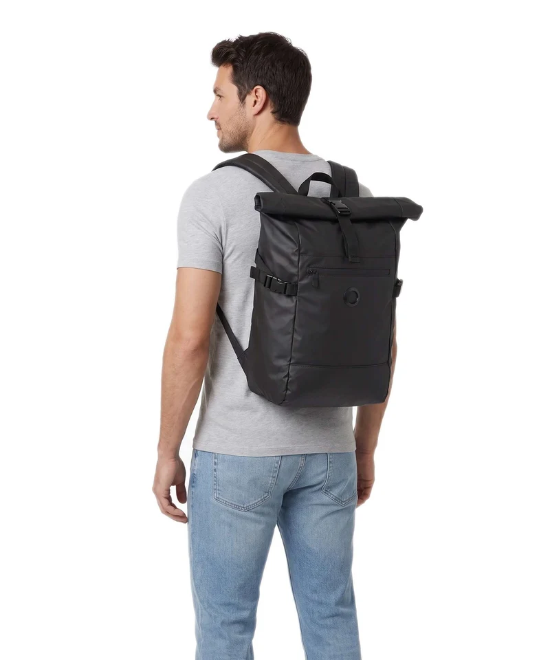 Delsey Paris Element 2.0 Sac à dos roll-top black