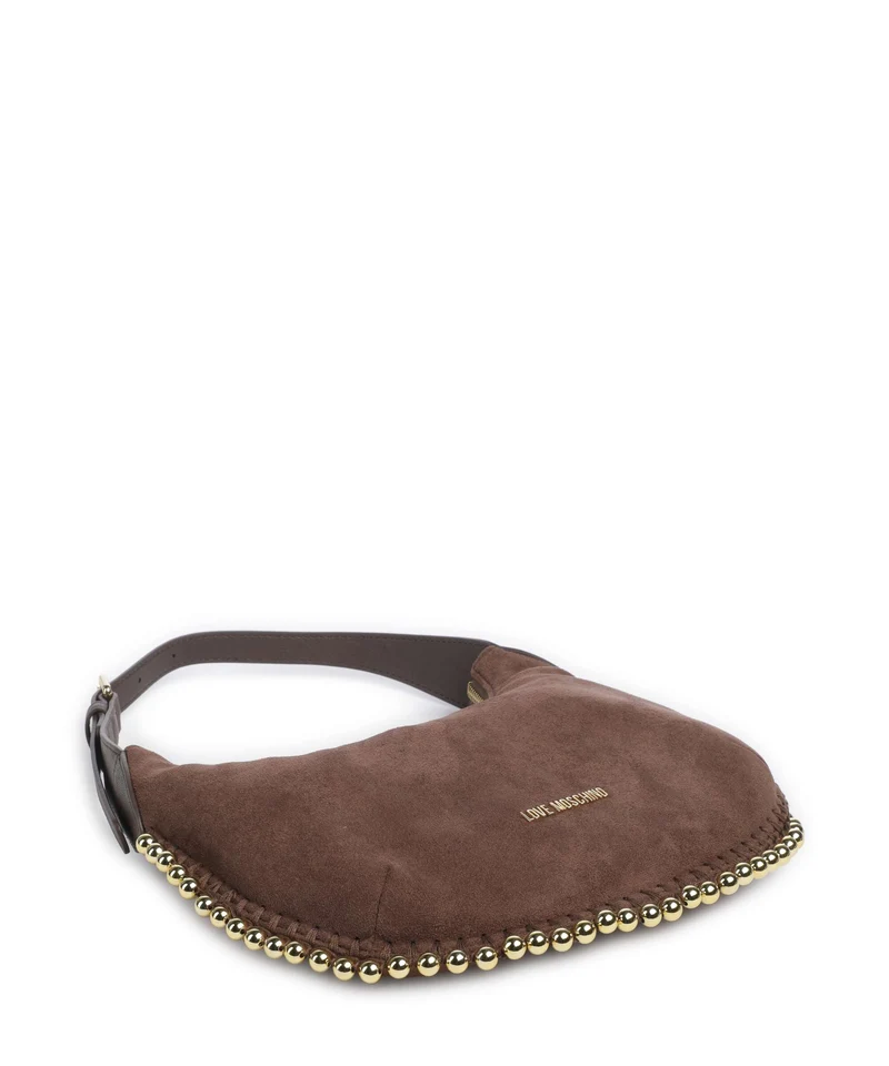 Love Moschino Gold Bead Sac fourre-tout cioccolato