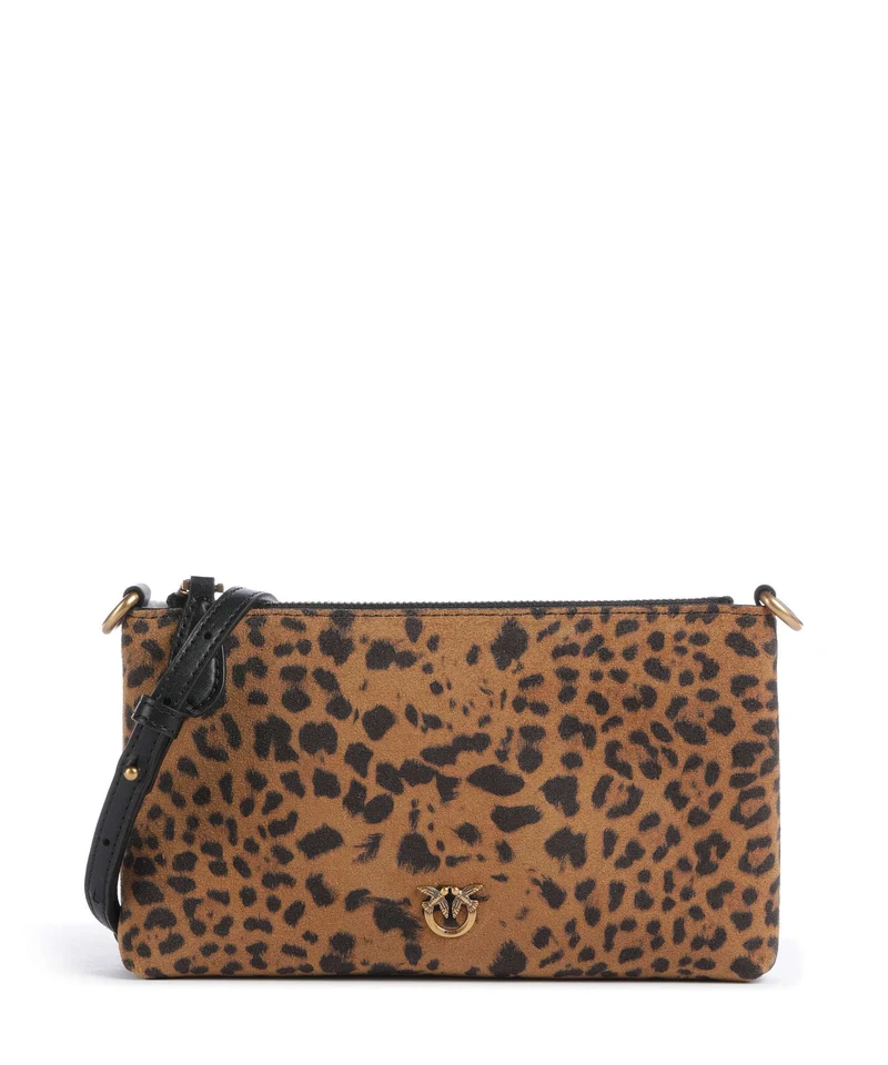 Pinko Flat Horizontal Mini Sac bandoulière maculato/marrone/antique gold