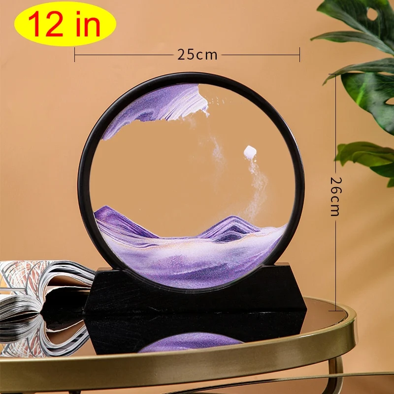 sablier 3D en verre rond | SANDRAIN™